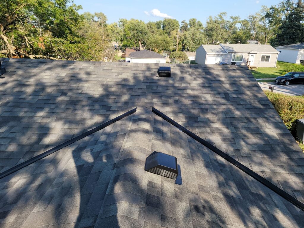 New box vents and valley on a finished La Vista, NE roof replacement
