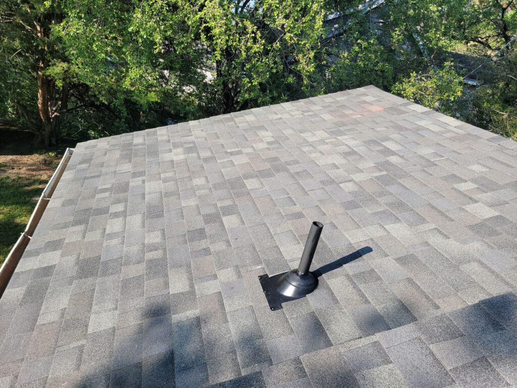 New pipe flashing on a Malarkey Vista AR Storm Grey roof in La Vista, NE