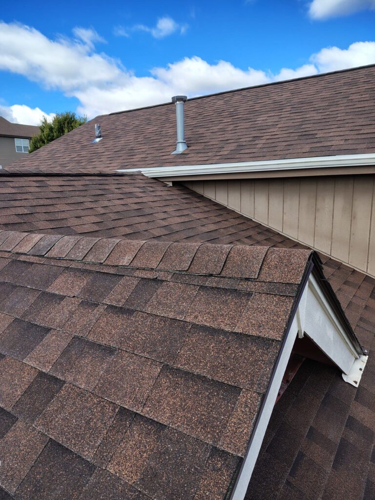 Roof planes and vents on a Bennington, NE home roofed by Goodlife Exteriors